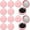 pink, variant on OPALESQUE 12 Pcs White Coquette Bow Mini Hair Brushes Folding Mirror Coquette Detangler Brush Bulk Round Compact Massage Scalp Comb for Purse Women Travel Team Gifts Trendy Stuff Party Favors