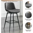 Bar Stools 360 Swivel Barstools Counter Height with Backrest and Metal
