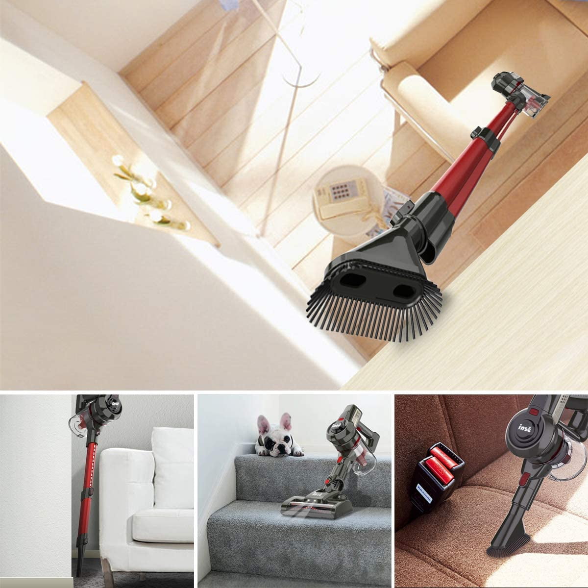 INSE Cordless Vacuum Cleaner, 6-in-1 Rechargeable Stick Vacuum, 20kPa Powerful Lightweight Vacuum Cleaner up to 45 Mins Runtime, for Home Hard Floor Carpet Pet Hair - 3