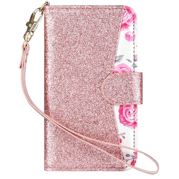 iPod Touch 7 wallet case, iPod Touch 6 /5 wallet case, ULAK Bling