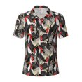 thumbnail image 2 of Daiia Roosters 2 Pattern Men’s Polo Shirts,Solid Deck Shirt,Classic Fit, Breathable Cotton Polo for Casual and Sport Wear-X-Large, 2 of 7