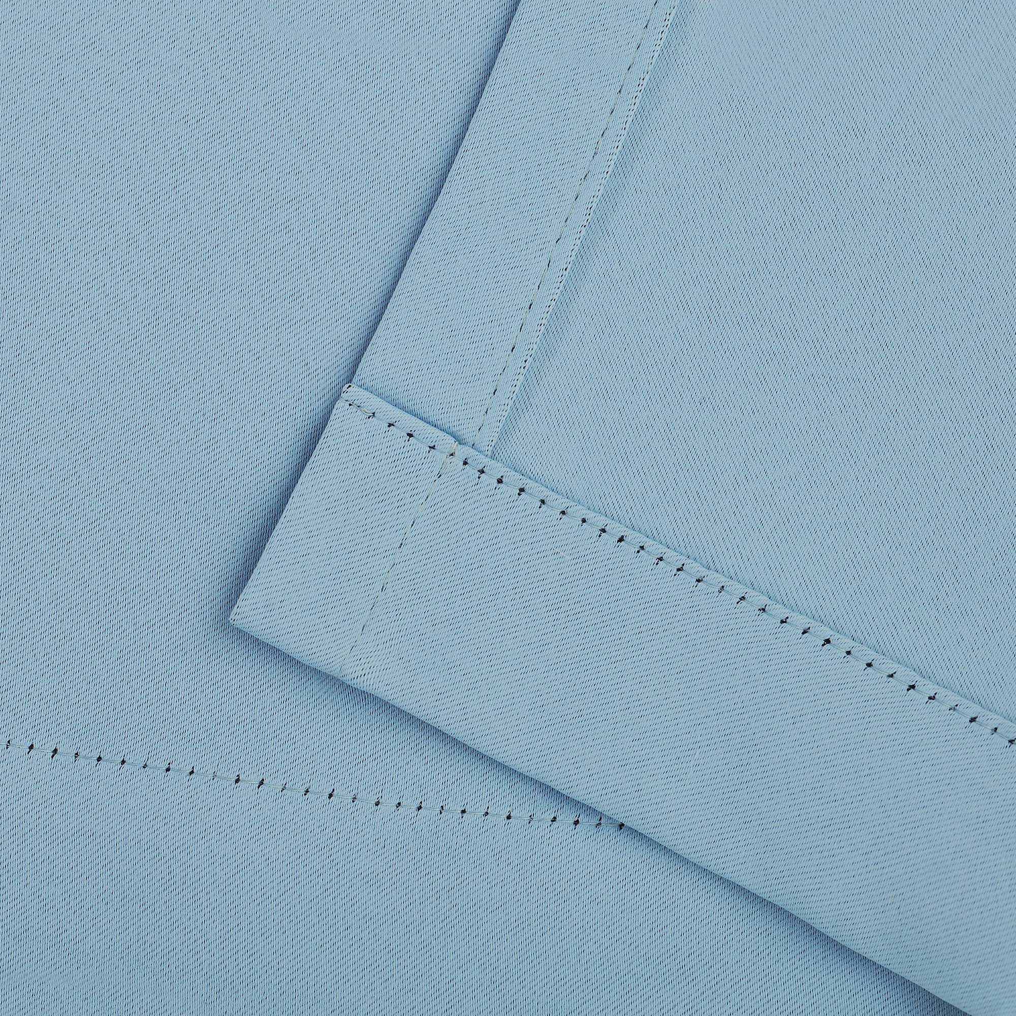Superior Blackout Solid Light Filtering Grommet Curtain Panel Set, 46" x 96", Light Blue