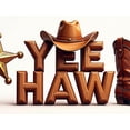 thumbnail image 4 of LUUFILx Western Cowboy Theme Backdrop Vintage Rustic Boot Hat Badge Party Decoration Photography Prop Banner for Birthday Western Party Supplies Celebration, 4 of 8