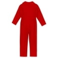thumbnail image 4 of ranrann Kids Boys Long Sleeve Cargo Coverall Bodysuit Girls Tricot Taping Full Zip Solid Color Red 8, 4 of 5