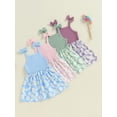 thumbnail image 3 of Lairauiy Toddler Girl Summer Dress A-Line Daisy Print Strap Dress ,12M-5T, 3 of 9