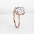 thumbnail image 6 of Cora Jewellery 2.75CT Hidden Halo Oval Moissanite Engagement Ring For Women, 14K Rose Gold, 6 of 7