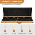 thumbnail image 3 of SSyao Electric Guitar Hard Case, Rectangle Wooden Standard 39-Inch Electric Guitars Hard-Shell Protective Carrying Case for KST/KTL/170 Model with Lock Latch Padding (Diamond Yellowish Brown), 3 of 8