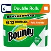 Bounty Full Sheet Paper Towels, Double Rolls, White, 64 Sheets Per Roll, 6 Count