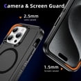 thumbnail image 5 of Dteck Magnetic & Seamless Stand for iPhone 15 Pro Max, Compatible with MagSafe, Military Grade Drop Protection, Slim Frosted Rugged Kickstand Phone Case for iPhone 15 Pro Max,Black, 5 of 6