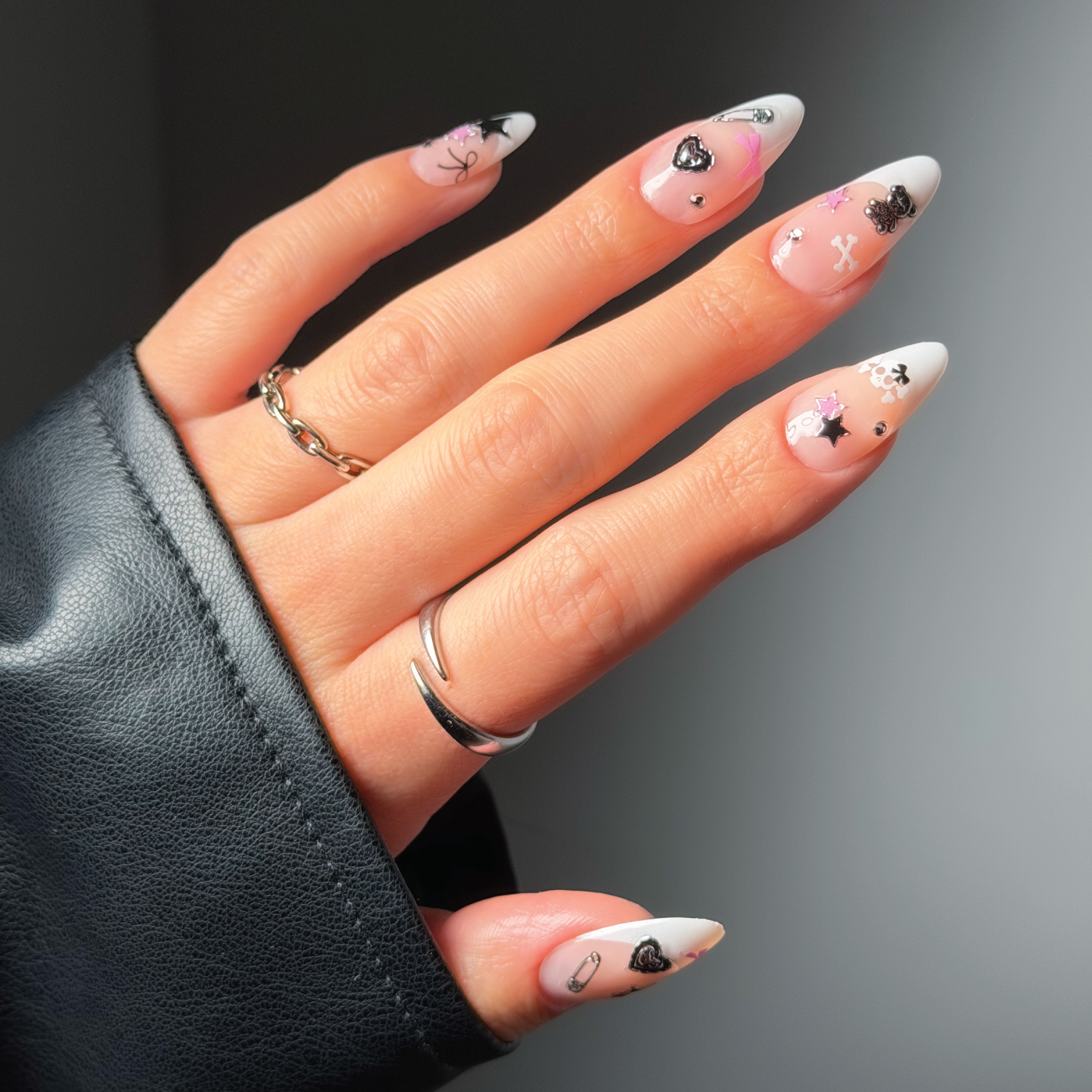 Salon Perfect Nail Art Stickers, 3D Gem Effect, Punky Girl, 1 Sticker Sheet