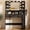 Black-A, variant on LUCKLIFE Vanity Desk with LED Lights Mirror & Power Outlet,Makeup Vanity Table for Women Girls Bedroom, White