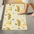 thumbnail image 2 of Dreamtimes Luxury Bathroom Rug Set 2 PCS, Sweet Honey Pattern Cute Bees Soft Absorbent Bath Rug and U-Shaped Contour Toilet Rug, Non-Slip Bath Carpet Bath Mats for Bathroom, 17.3"x13.4"+23.6"x15.7", 2 of 4