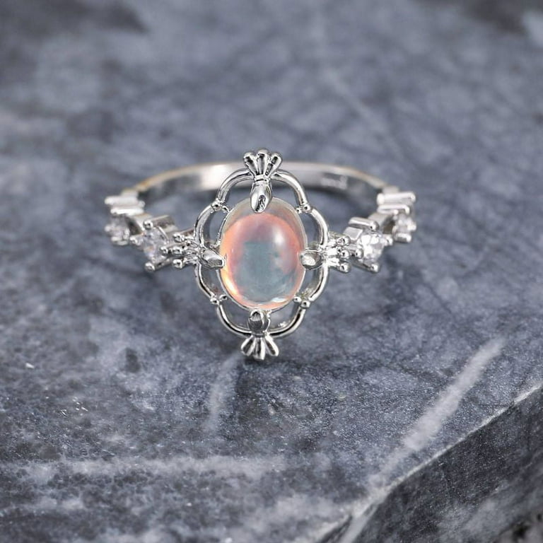 Tibetan moonstone ring hot sale
