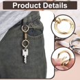 thumbnail image 3 of Spring Double Ring Keychain Dual Key Ring Holder Detachable Keychain Spring Shaped Key Accessories Dual Split Key Ring Gold 4, 3 of 7
