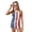 American Flag, variant on Girls Tankini Swimsuit Trendy Round Neck Top with Tropical Pineapple Printed Shorts 2 Piece Girls Bathing Suits