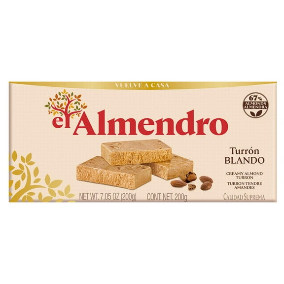El Almendro Traditional Soft Spanish Torrone with Almonds & Honey, 200g