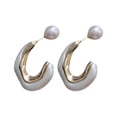 thumbnail image 2 of Pendientes Bai Jin nuevos con perlas ligeras y forma especial, pendientes y pendientes, 2 of 7
