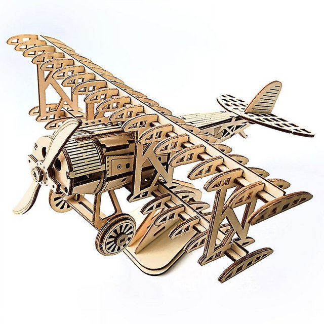Modelo de madera de aviones de rompecabezas 3d, construcción de modelos para adultos, decoración de oficina en casa, Idea de regalo de Navidad Tg301 Rojo Verde Cocina, Decoración y Otros