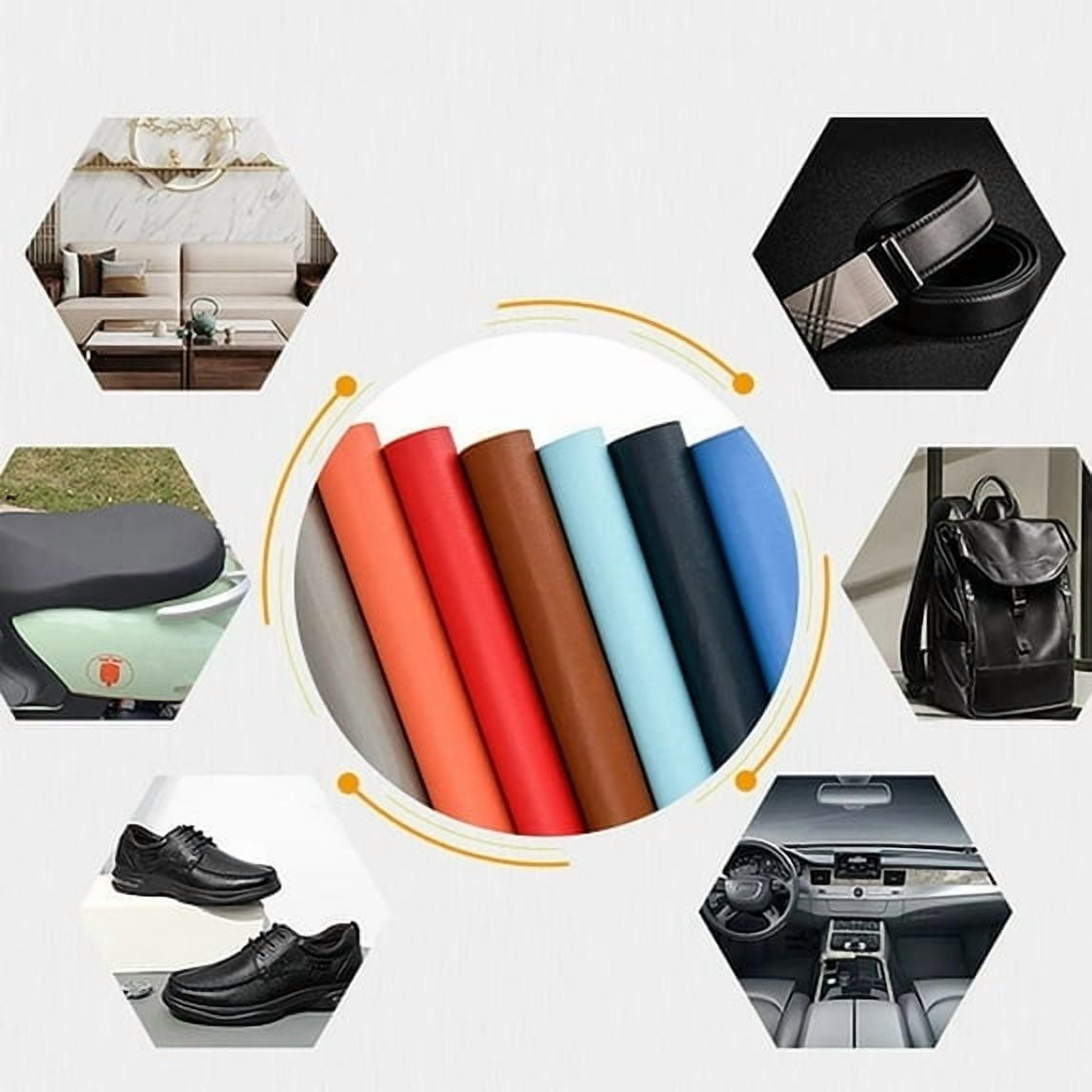 Firefly Hope Self-Adhesive Leather Repair Patch (50X137 cm) 1 Sheets, Easy-to-Apply Leather Repair Tape & Versatile Vinyl Patch Kit for Sofas, Furniture, Car Seats, Handbags, Creamy White