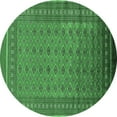 thumbnail image 1 of Ahgly Company Indoor Round Oriental Emerald Green Industrial Area Rugs, 3' Round, 1 of 4