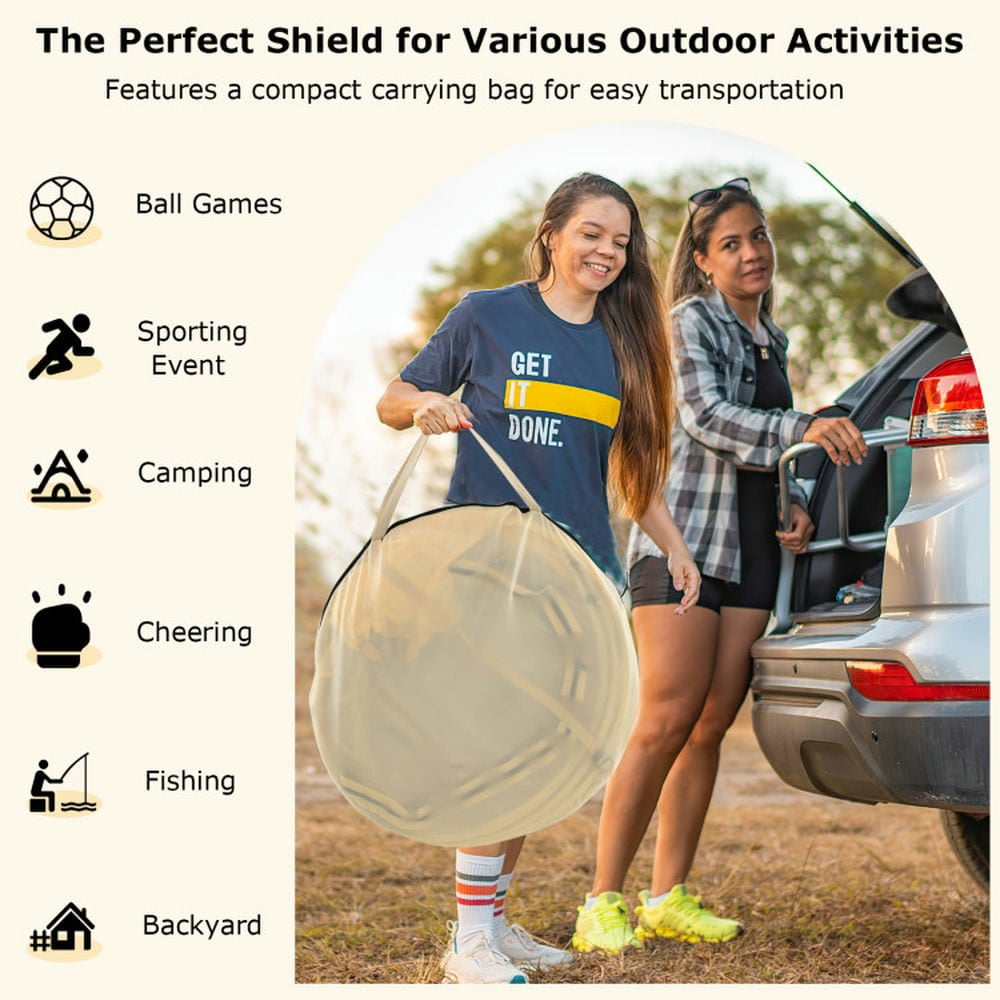Spaco Instant Pop up Sports Tent with Carrying Bag and Floor Mat for 1-2/5-6 People-M, Camping Tent for Outdoor as Garden, Yard, Clear