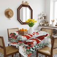 thumbnail image 3 of Grey Christmas Table Cloth Waterproof Tablecloths, Gnomes Xmas Tree Poinsettia Eucalyptus Tablecloth Dining Table Cover for Kitchen Party Tabletop Outdoor, Square Tablecloth 54x54 Inch, 3 of 9