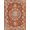 Orange Red, Pattern 12, variant on Design&I 8'x10' Washable Area Rug Sleek Flatweave Pet Friendly Vintage Orange Distressed Scroll Border Traditional Patterned Hippie Flowing for King Size Bedroom, Under Bed