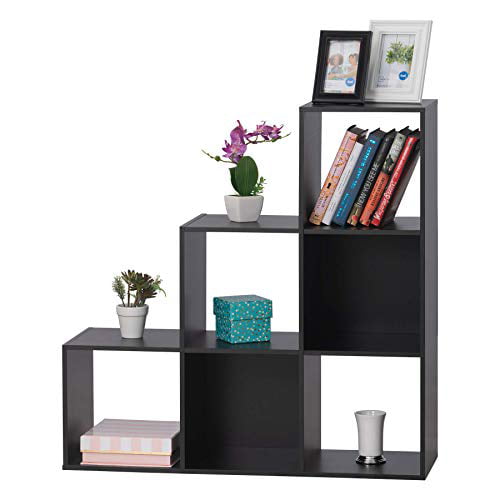 Fineboard 6 Cube Bookshelf Storage Cabinet Organizer Bookcase For Home Office Black Walmart Com Walmart Com
