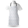 thumbnail image 4 of Ski Pattern Apron, Snowboarder Men and Women Funny Cartoonish Style Winter Sports Art, Unisex Kitchen Bib with Adjustable Neck for Cooking Gardening, Adult Size, Blue Vermilion White, by Ambesonne, 4 of 4