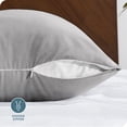 thumbnail image 4 of Funda de Almohada Corporal Bare Home Cierre de Cremallera Ultra Suave Doble Cepillado Gris Claro, 4 of 8