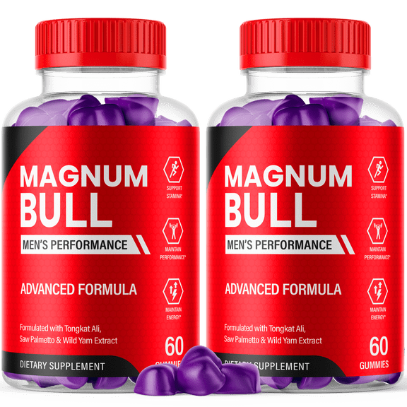MagnumBull Gummies Advanced Formula All Natural Vitamin Supplement 120 Gummies