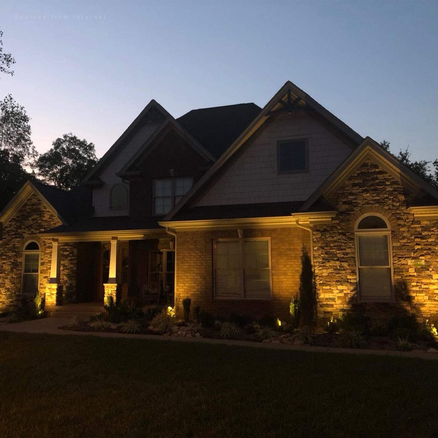 LEONLITE 8-Pack LED Outdoor Lawn Spotlight Light, 4W, CRI90+, IP65  Waterproofnbsp;Pathway Landscape Lighting Fixture, ETL Listed, for  Pathway, Garden,nbsp;Yard, 3000K Warm White