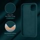thumbnail image 5 of Diseñado para iPhone 11, funda de silicona ultradelgada a prueba de golpes con [forro de microfibra suave antiarañazos], 6.1 pulgadas, color verde azulado, 5 of 8