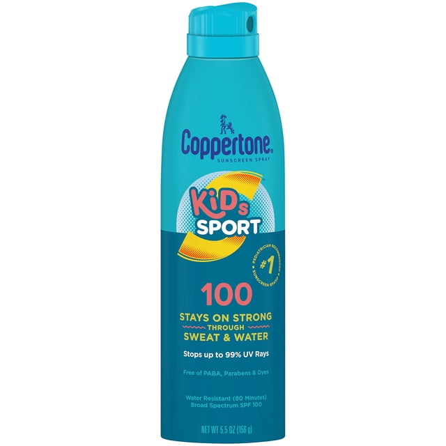 Protector solar en aerosol Coppertone SPORT Kids SPF 100 163 ml