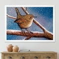 thumbnail image 3 of Designart 'Wren Bird On Branch In Winter' Farmhouse Framed Art Print, 3 of 4