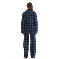thumbnail image 3 of #followme Printed Flannel Button Front PJ Pant Set (Blue - Buffalo Plaid, Medium), 3 of 3