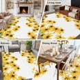 thumbnail image 6 of Yellow Sunflower Washable Living Room Rugs 5'x7', Watercolor Flowers Green Leaf Spring Country Low Pile Throw Large Area Rugs Non-Slip Sturdy Edge Binding Carpet for Dining Room Bedside Kitchen, 6 of 9