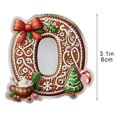 thumbnail image 2 of Gingerbread Alphabet Letter Ornament, Custom Initial Ornaments A-Z Monogram Hanging Decoration - Xmas Tree Hanging Ornament for DIY Crafts - Letter O, 2 of 6