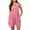 Pink, variant on LOVZFMLL Women's Elastic Waist Summer Solid Casual With Pockets Outing Shorts Pants Jumpsuit White S
