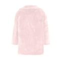 thumbnail image 5 of Hfyihgf Womens Winter Warm Fleece Long Cardigan Lapel Long Sleeve Faux Fur Fuzzy Coat Jacket Overcoat（Pink,S), 5 of 6
