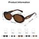thumbnail image 4 of Gafas de sol SOJOS Retro Ovaladas Polarizadas UV400 SJ2286 Leopard, 4 of 5