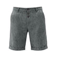 thumbnail image 5 of Wrtxtat Mens Casual Shorts Italian Style Adjustable Waist Front Button down Naples Shorts with Pockets Fashion Summer Beach Business Golf Shorts Dark Gray L, 5 of 8