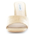 thumbnail image 4 of Steve Madden Womens Alaya Leather Metallic Slide Sandals, 4 of 8
