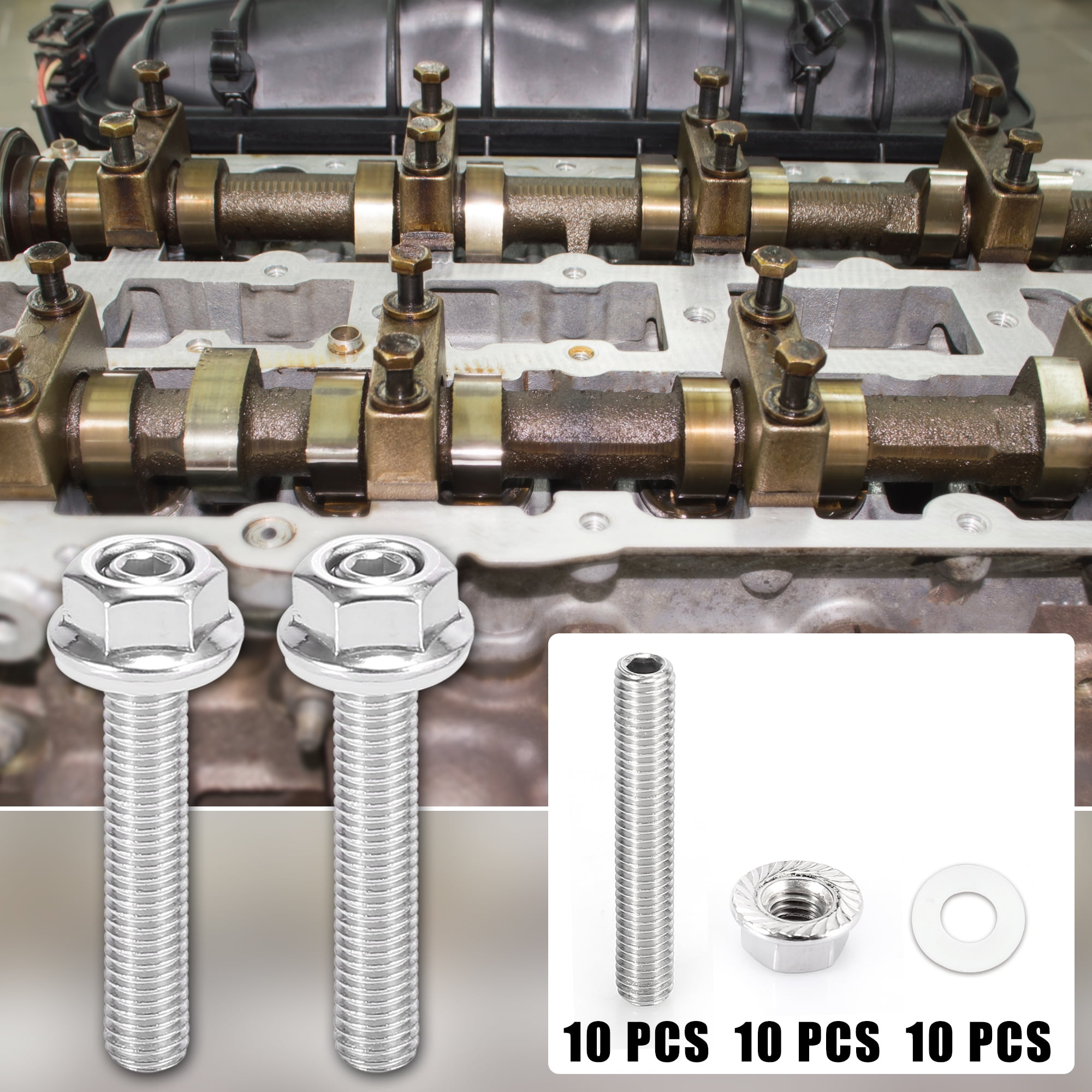 Unique Bargains Exhaust Manifold Bolt Stud Hardware for Honda for Acura B C Series Engines