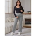 thumbnail image 6 of DARING DIVA Women's Maternity Elastic Waist Drawstring Over Belly Pants S Light Gray, 6 of 8