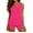 Hot Pink, variant on Womens Pajamas Solid Tank Top and Tie-Waist Shorts Lounge Suit, S-2XL