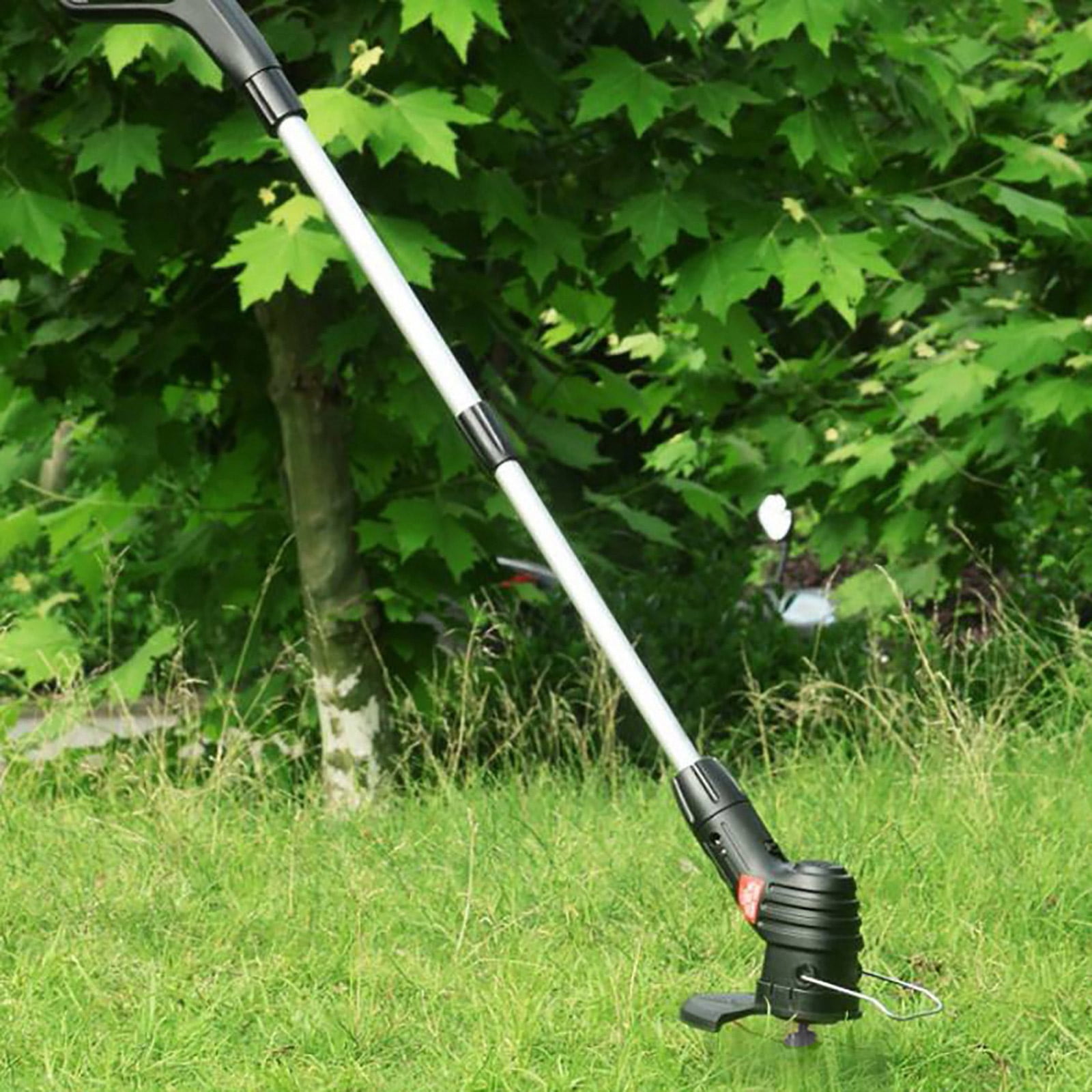 Cordless String Trimmer Edger, Electric Weed Eater Cutter with Telescopic Shaft, Cordless Lawn Trimmer Cordless Rechargeable Grass Trimmer String Grass Trimmer for Garden Lawn