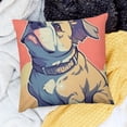 thumbnail image 2 of SHANXI Throw Pillow Covers Home Decor Cute Dog Bulldog Pug Animal Anime Decorative 24x24in, 2 of 5