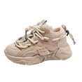 thumbnail image 5 of Children Toddler Tennis Shoes Boys Comfortable Gym Running Shoes Casual Girls' Athletic Walking Lightweight Sneakers White Size 3 Big Kid, 5 of 5