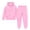 Pink, variant on CAICJ98 Toddler Kids Sweatsuit Girls Boys 2 Piece Tracksuit Jogging Outfits Set Hooded Sweatshirt and Jogger Sweatpants Clothing Sets,Size 6-7 Years